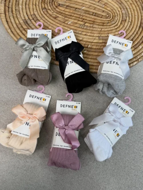 Rajstopy dziecięce z kokardą