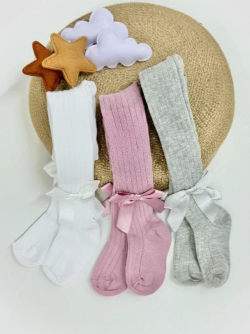 Rajstopy dziecięce z kokardą